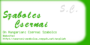 szabolcs csernai business card